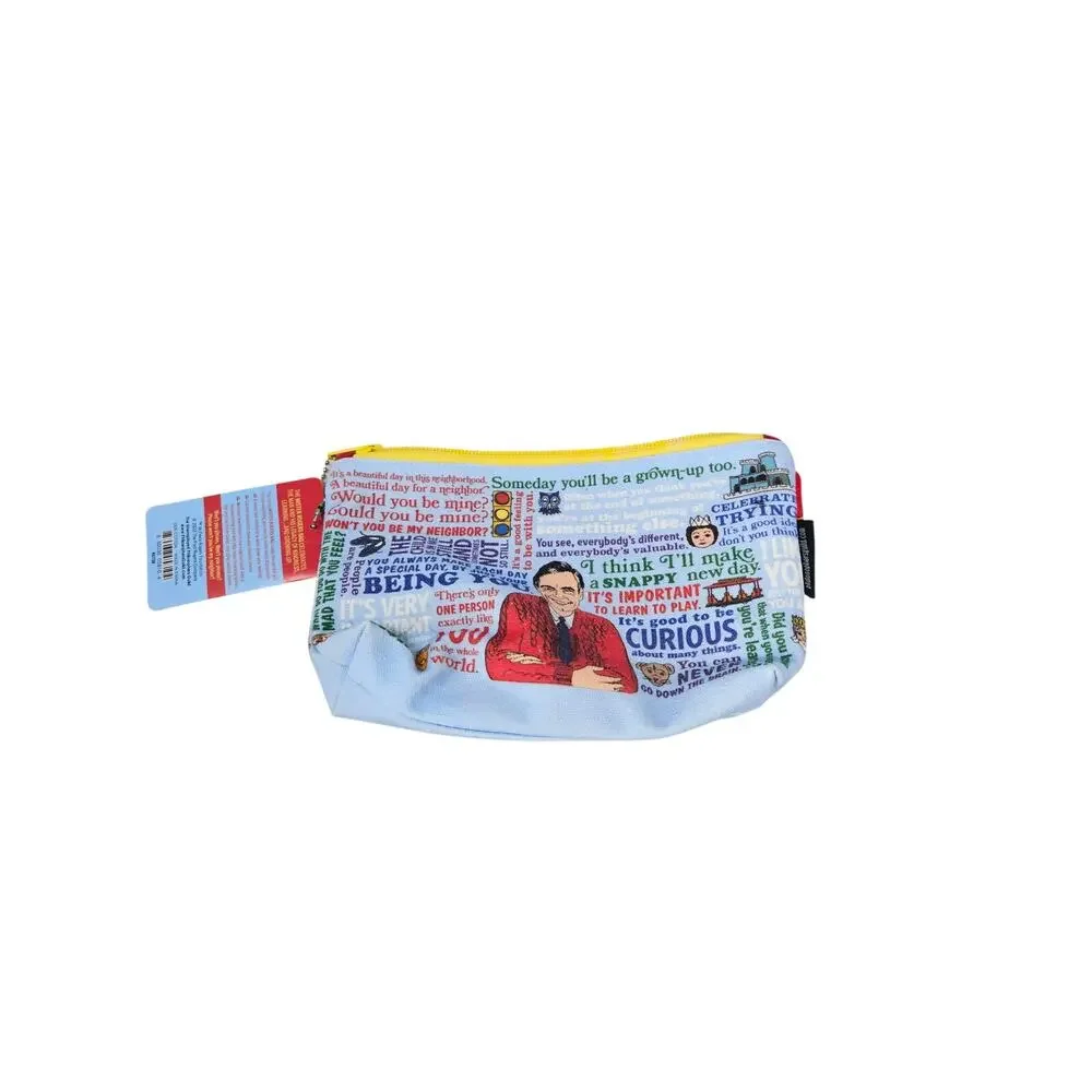 NEW Philosopher's Guild Mister Rogers Pouch Pencil Coin Bag Cotton Zipper